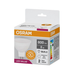 Лампочка Osram LED VALUE, MR16, 8W, 4000K, GU5.3 (4058075689459)