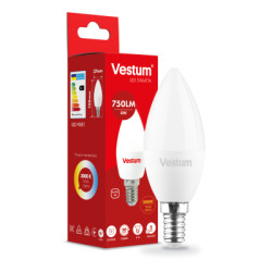 Лампочка Vestum С37 8W 3000K 220V E14 (1-VS-1312)