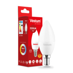Лампочка Vestum LED C37 4W 3000K 220V E14 (1-VS-1308)