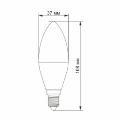 Лампочка Videx LED C37h 4.9W E14 4100K (VL-C37h-49144)