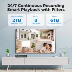 Реєстратор для відеоспостереження Reolink NVS8 без HDD (RLN8-410 без HDD)