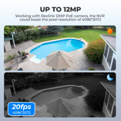 Реєстратор для відеоспостереження Reolink NVS8 без HDD (RLN8-410 без HDD)