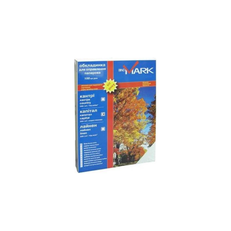 Обкладинка для палітурки bindMARK пл. Кристалл А4 200 мкн (100 шт.) бесцв. (40192)