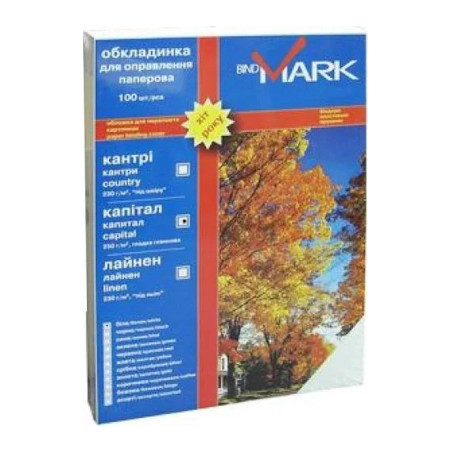 Обкладинка для палітурки bindMARK пл. Кристалл А4 200 мкн (100 шт.) бесцв. (40192)