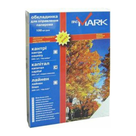 Обкладинка для палітурки bindMARK карт. Кантри А4 230 г/м2 (100 шт.) ассорти (41729)