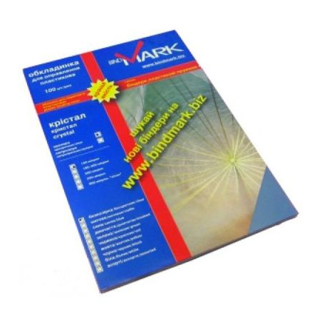 Обкладинка для палітурки bindMARK пл. Кристалл А4 180 мкн (100 шт.) бесцв. (40191)