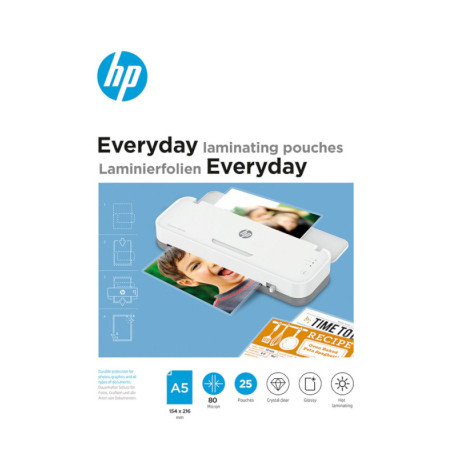 Плівка для ламінування HP Everyday Laminating Pouches, A5, 80 Mic, 154 x 216, 25 pcs (9155) (838141)