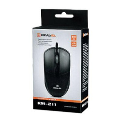 Мишка REAL-EL RM-211 USB Black (EL123200001)