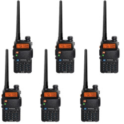 Портативна рація Baofeng UV-5R Black Six Pack комплект 6 шт (2200000758965)