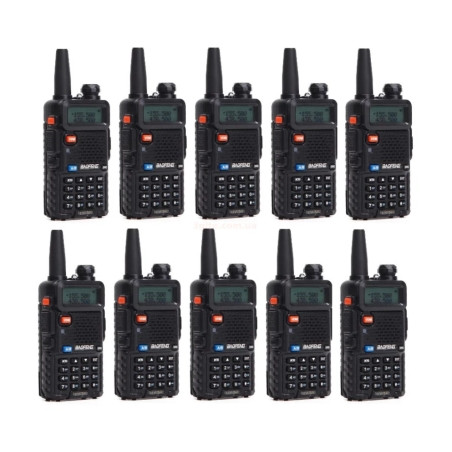 Портативна рація Baofeng UV-5R Black Ten Pack комплект 10 шт (2200000758972)