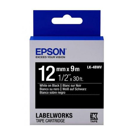 Стрічка для принтера етикеток Epson LK4BWV (C53S654009)