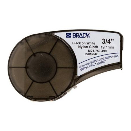 Стрічка для принтера етикеток Brady M21-750-499, nylon, 19.05mm/4.87m, Black on White (M21-750-499)