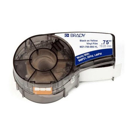 Стрічка для принтера етикеток Brady M21-750-595-YL, vinyl, 19.05mm/6.4m. Black on Yellow (M21-750-595-YL)
