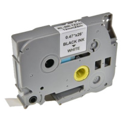 Стрічка для принтера етикеток UKRMARK RL-B-T231P-BK/WT, аналог TZE231. 12 мм х 8 м (900242)