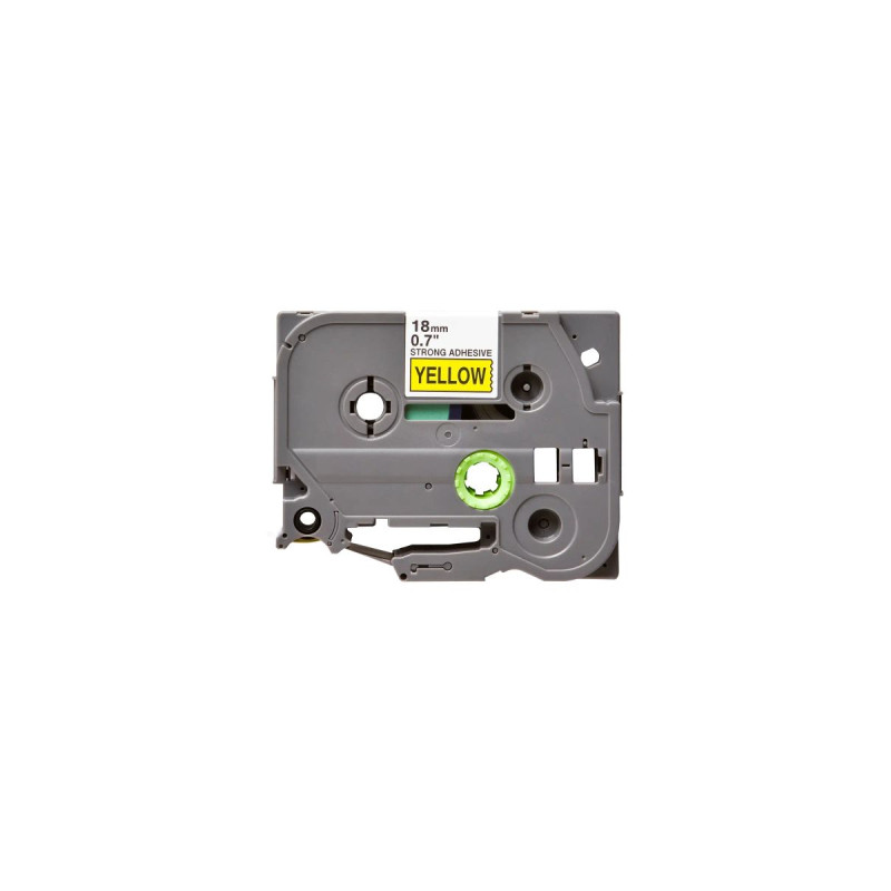 Стрічка для принтера етикеток UKRMARK B-S-T641P-BK/YE, сумісна з TZES641, 18мм х 8м. black on yellow (900608)