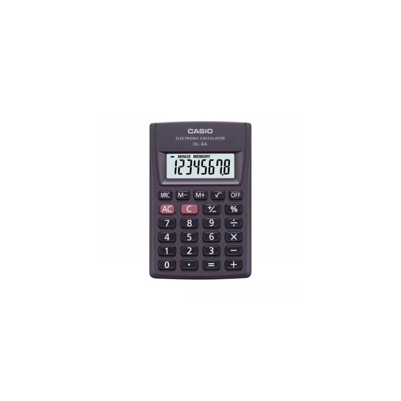 Калькулятор Casio HL-4A-W-EP, чорний (CALC-CAS-HL-4A-W-EP)
