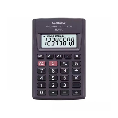 Калькулятор Casio HL-4A-W-EP, чорний (CALC-CAS-HL-4A-W-EP)