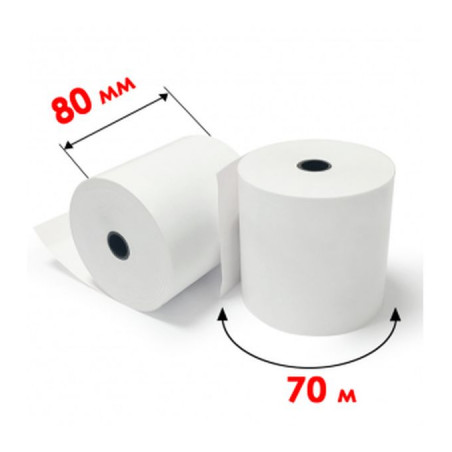 Стрічка касова ІКС 80мм*70м (пакунок 6шт) (80T-6)