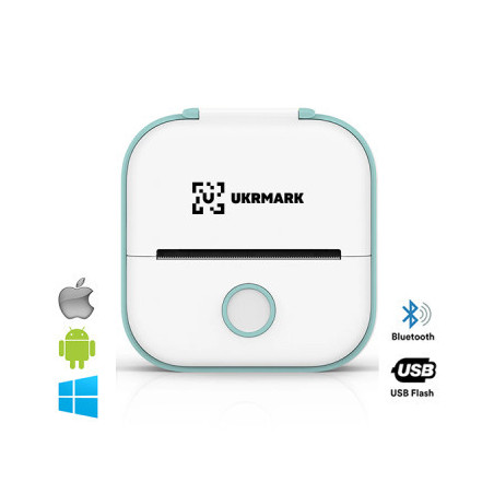 Принтер чеків UKRMARK P02GN Bluetooth, біло-зелений (900912)