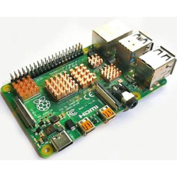 Додаткове обладнання для Мікро ПК Raspberry Pi комплект радіаторів для Raspberry Pi 4, мідь, 5 шт (RA603)