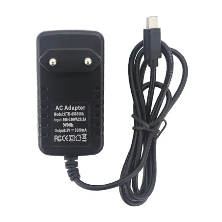 Додаткове обладнання для Мікро ПК Raspberry Pi БЖ 5V 3A Type C EU (RA527)