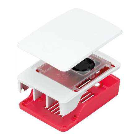Корпус для Мікро ПК Raspberry Pi Корпус червоно-білий для Raspberry Pi 5 офіційний (SC1159)