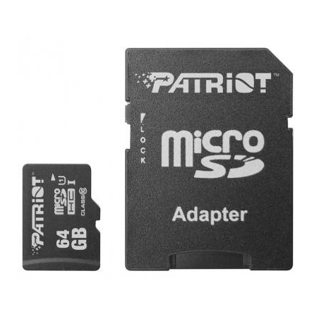 Карта пам'яті Patriot 64GB microSD class10 UHS-1 (PSF64GMCSDXC10)