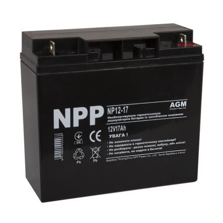 Батарея до ДБЖ NPP 12В 17 Ач (NP12-17)