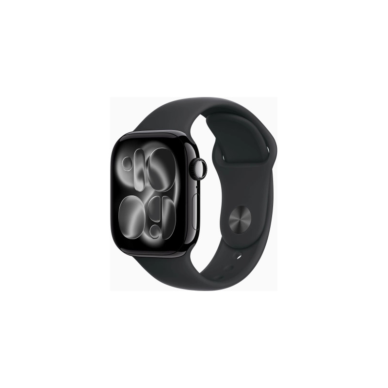 Смарт-годинник Apple Watch Series 11 GPS 42mm Jet Black Aluminium Case with Black Sport Band - S/M (MEQT4RK/A)