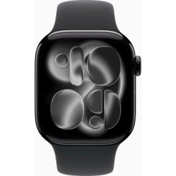 Смарт-годинник Apple Watch Series 11 GPS 42mm Jet Black Aluminium Case with Black Sport Band - S/M (MEQT4RK/A)