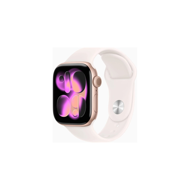 Смарт-годинник Apple Watch Series 11 GPS 42mm Rose Gold Aluminium Case with Light Blush Sport Band - S/M (MEU04RK/A)