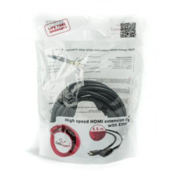 Кабель мультимедійний HDMI M to HDMI F 4.5m Cablexpert (CC-HDMI4X-15)