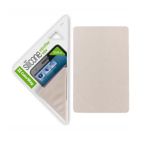 Серветки ColorWay Silicone microfiber wipe, for TFT/LCD, 12х18см (CW-6108)