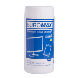 Серветки Buromax JOBMAX Wet wipes for DISPLAYS 100pcs, tube (BM.0802)