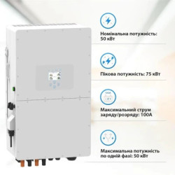 Сонячний інвертор Deye SUN-50K-SG01HP3-EU-BM4 WiFi, 50kW (SUN-50K-SG01HP3-EU-BM4)