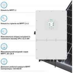 Сонячний інвертор Deye SUN-25K-SG01HP3-EU, 25кВт (SUN-25K-SG01HP3-EU)