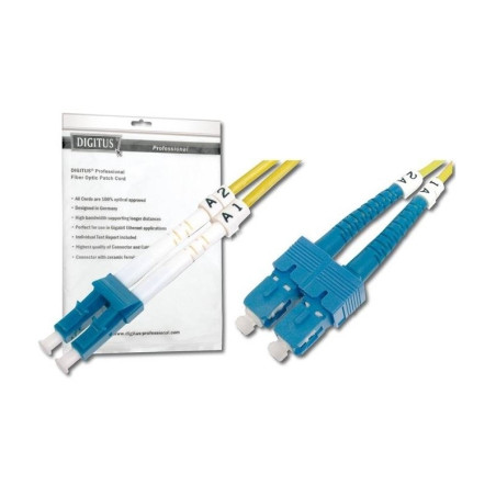 Оптичний патчкорд Digitus LC/UPC-SC/UPC, 9/125, SM, OS2, duplex, 5м (DK-2932-05)