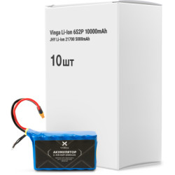 Акумуляторний блок Vinga Li-Ion 6S2P 10000mAh коробка 10 шт (JHY Li-Ion 21700 5000mAh) (V6S2P-10PCS-10000MAH)