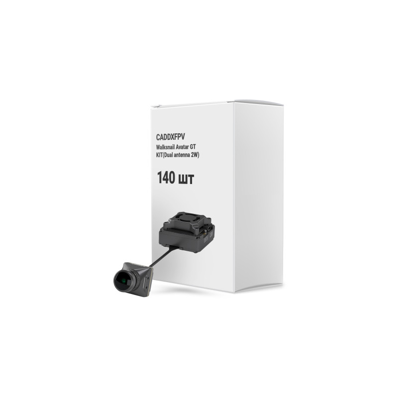 Відеосистема FPV CADDXFPV Walksnail Avatar GT KIT(Dual antenna 2W) упаковка 140 шт. (WN12-2W14BBOX140)