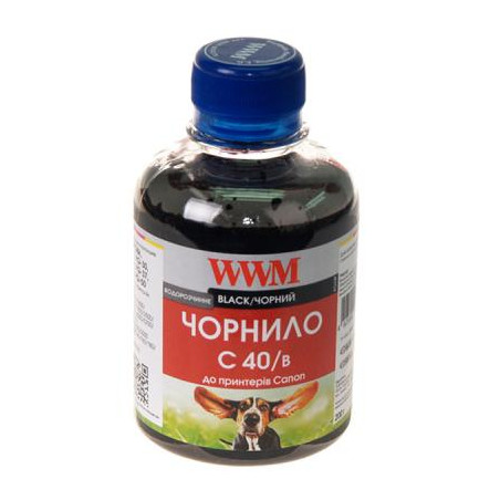 Чорнило WWM CANON PG40/50/PGI5Bk, black (C40/B)