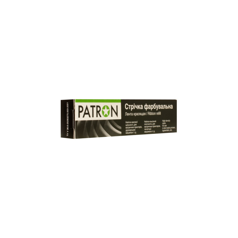 Стрічка до принтерів 13мм х 16м Refill STD Black кільце Patron (RIB-PN-12.7x16-К-B)