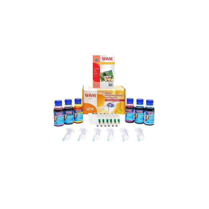 Комплект перезаправних картриджів WWM Epson P50/PX660/720WD/820FWD+ELECTRA (RC.T080U)