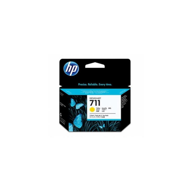 Картридж HP DJ No.711 DesignJet 120/520 3-Pack Yellow (CZ136A)