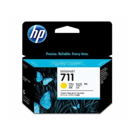Картридж HP DJ No.711 DesignJet 120/520 3-Pack Yellow (CZ136A)