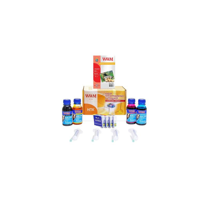 Комплект перезаправних картриджів WWM Epson XP313/413/306/406 +чрнELECTRA (RC.T17NU)