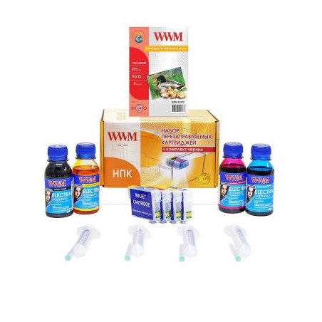 Комплект перезаправних картриджів WWM Epson XP313/413/306/406 +чрнELECTRA (RC.T17NU)