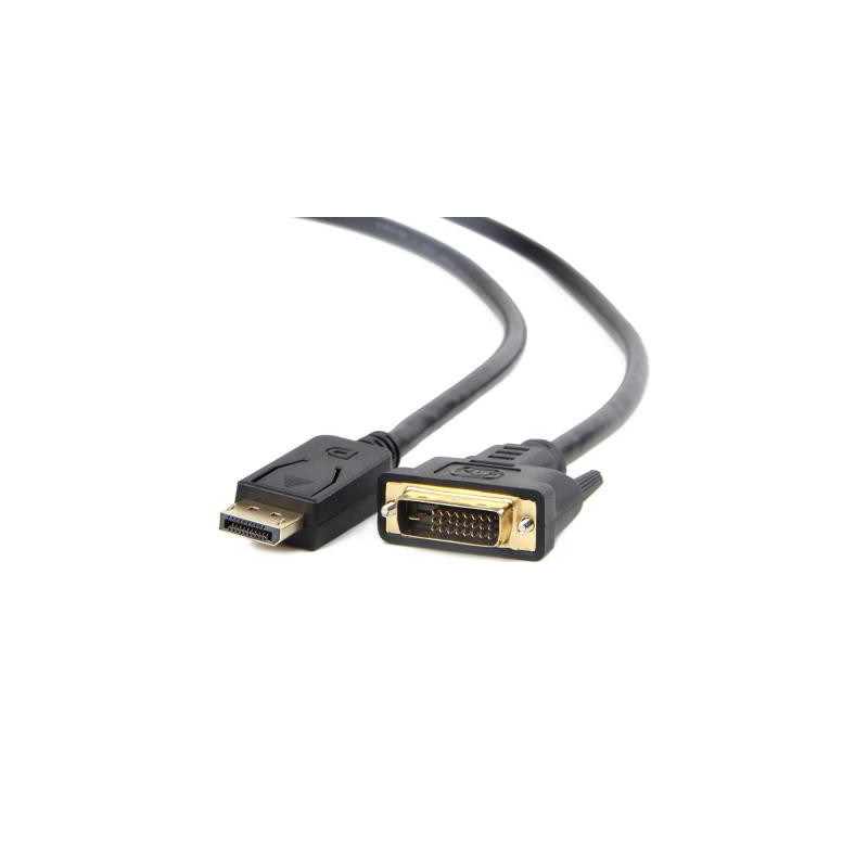 Кабель мультимедійний DisplayPort M to DVI M 1.8m 24+1pin Cablexpert (CC-DPM-DVIM-1.8М/CC-DPM-DVIM-6)