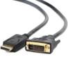 Кабель мультимедійний DisplayPort M to DVI M 1.8m 24+1pin Cablexpert (CC-DPM-DVIM-1.8М/CC-DPM-DVIM-6)