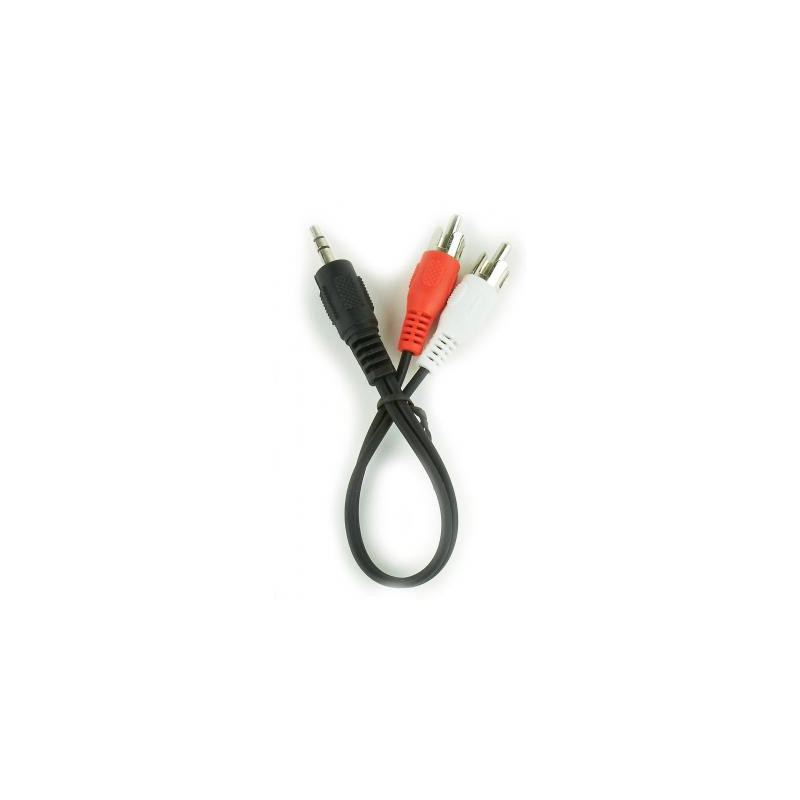 Кабель мультимедійний 3.5mm M to 2xRCA M 0.2m Cablexpert (CCA-458/0.2)