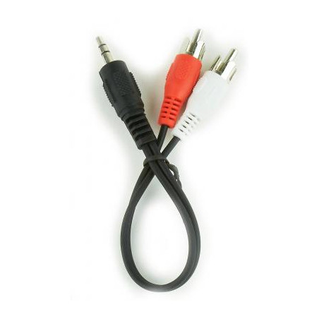 Кабель мультимедійний 3.5mm M to 2xRCA M 0.2m Cablexpert (CCA-458/0.2)
